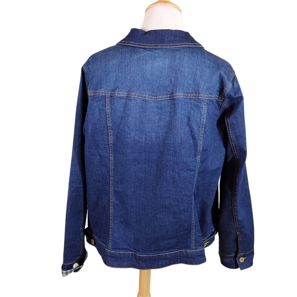 Isaac Mizrahi Jacket Classic Blue Jean Jacket, Sz 20W - Picture 2 of 13